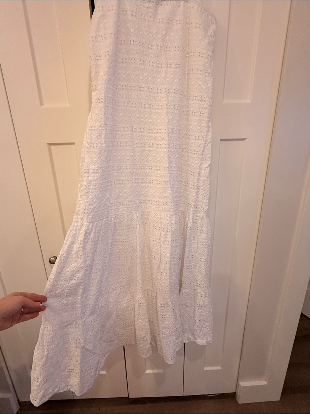 Rebellion White Eyelet Tiered Maxi Dress - Picture 14 of 14